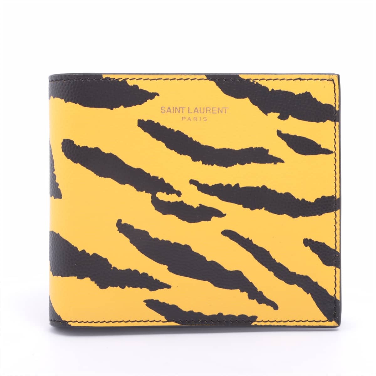 Saint Laurent 396307 Leather Compact Wallet Yellow