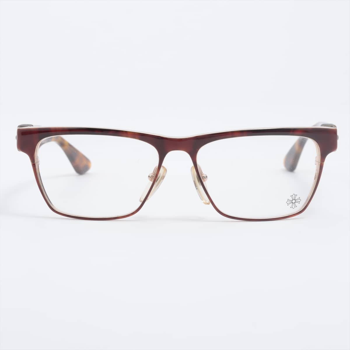 Chrome Hearts Glasses 925 x metal 54□15-146 Brown