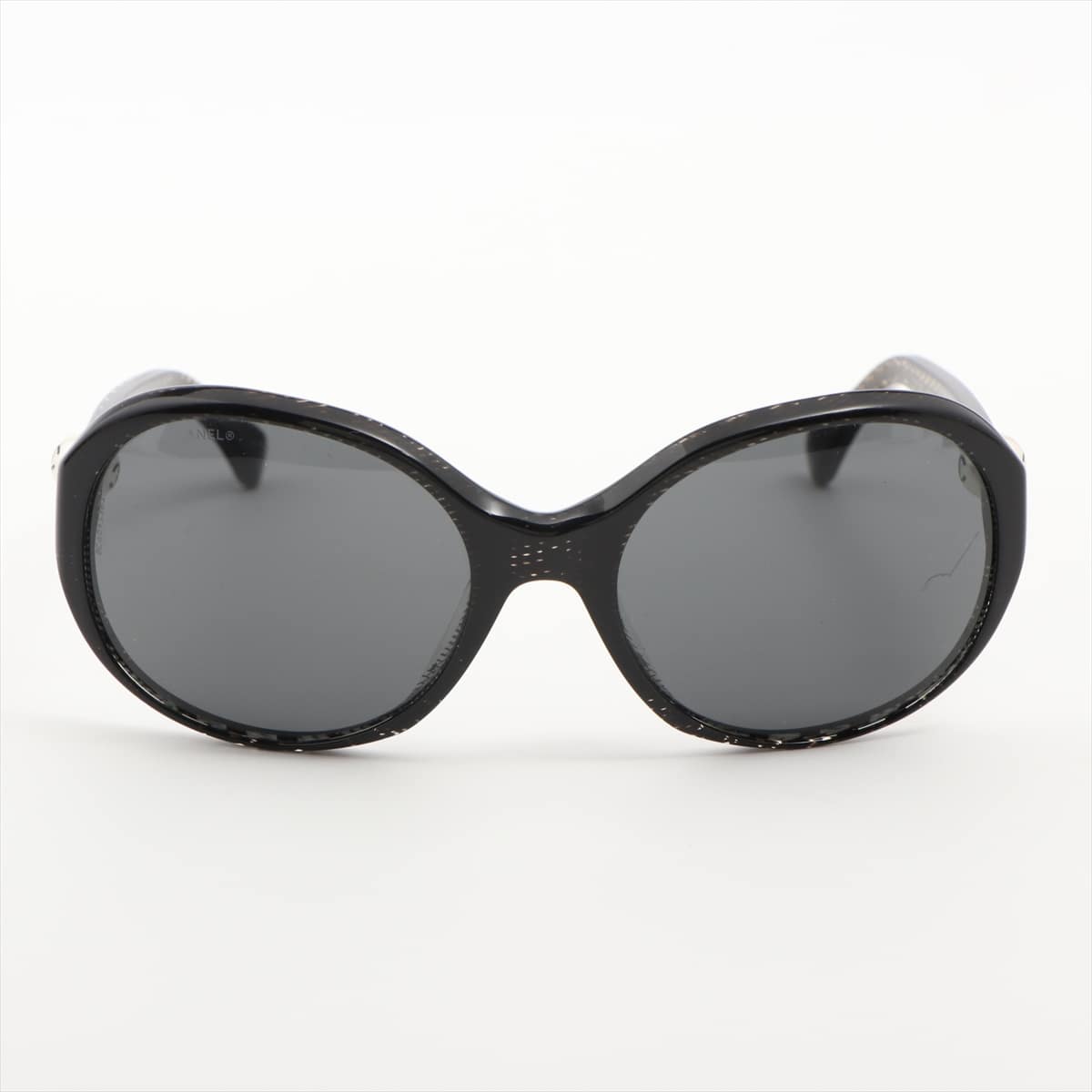 Chanel Coco Mark Sunglasses Plastic Black 5211H-A