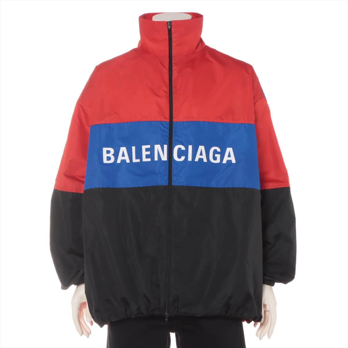 Balenciaga 19SS Polyester Jacket 44 Men's Red x Black  534317