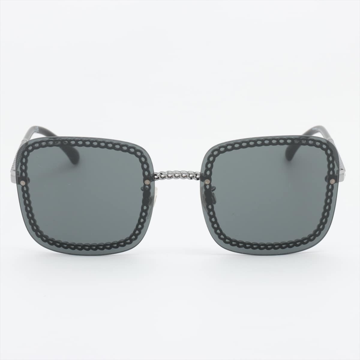 Chanel Coco Mark Sunglasses Plastic Black 4244