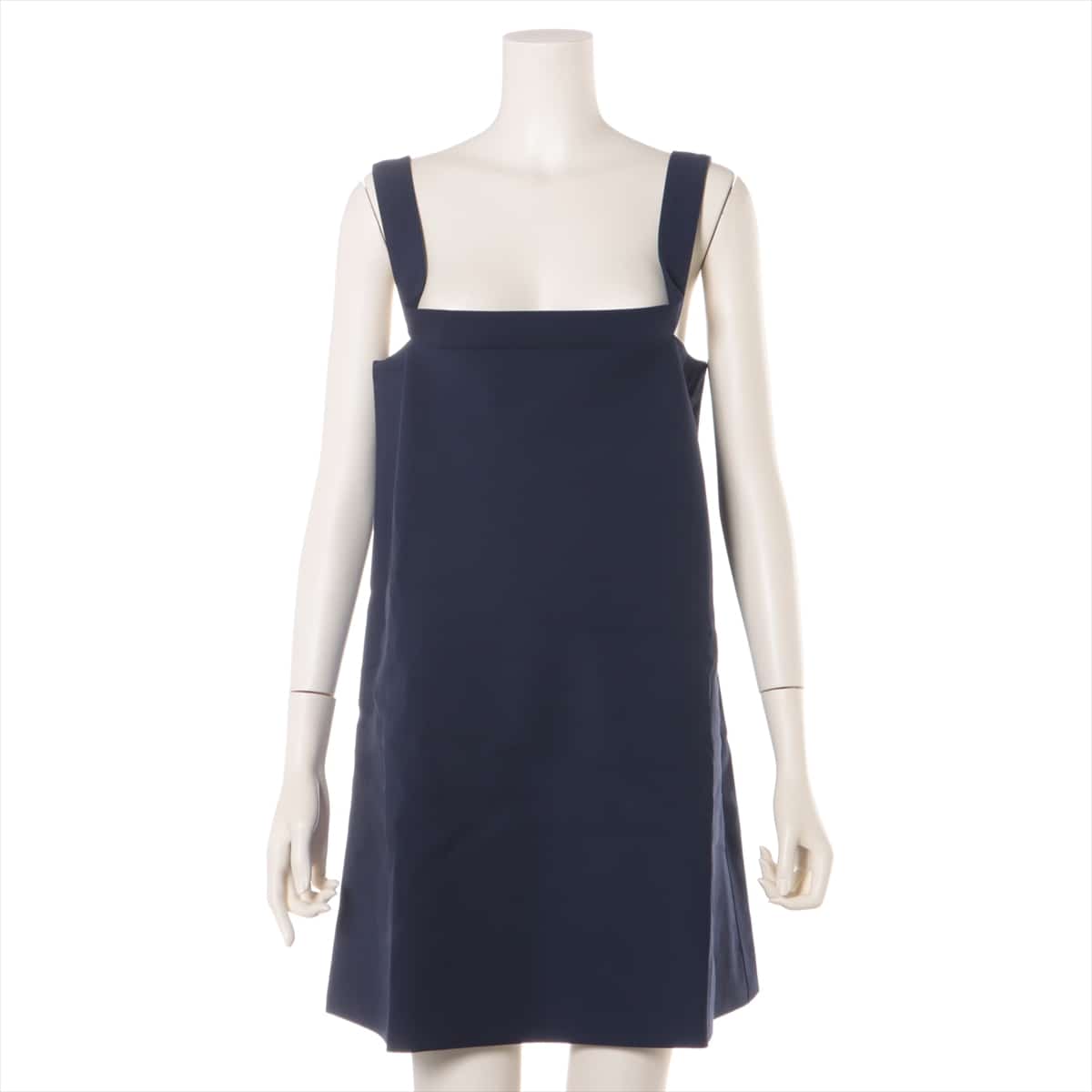 Balenciaga Wool x polyurethane Dress 38 Ladies' Navy blue  479974