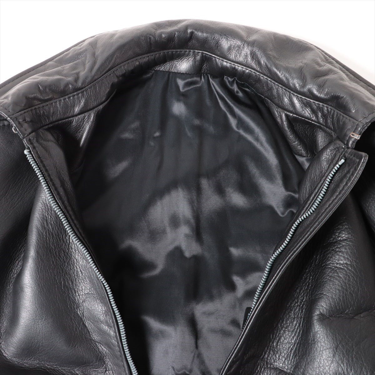 Balenciaga 11 years Leather Leather jacket 48 Men's Black  272808 There are slits on the lining