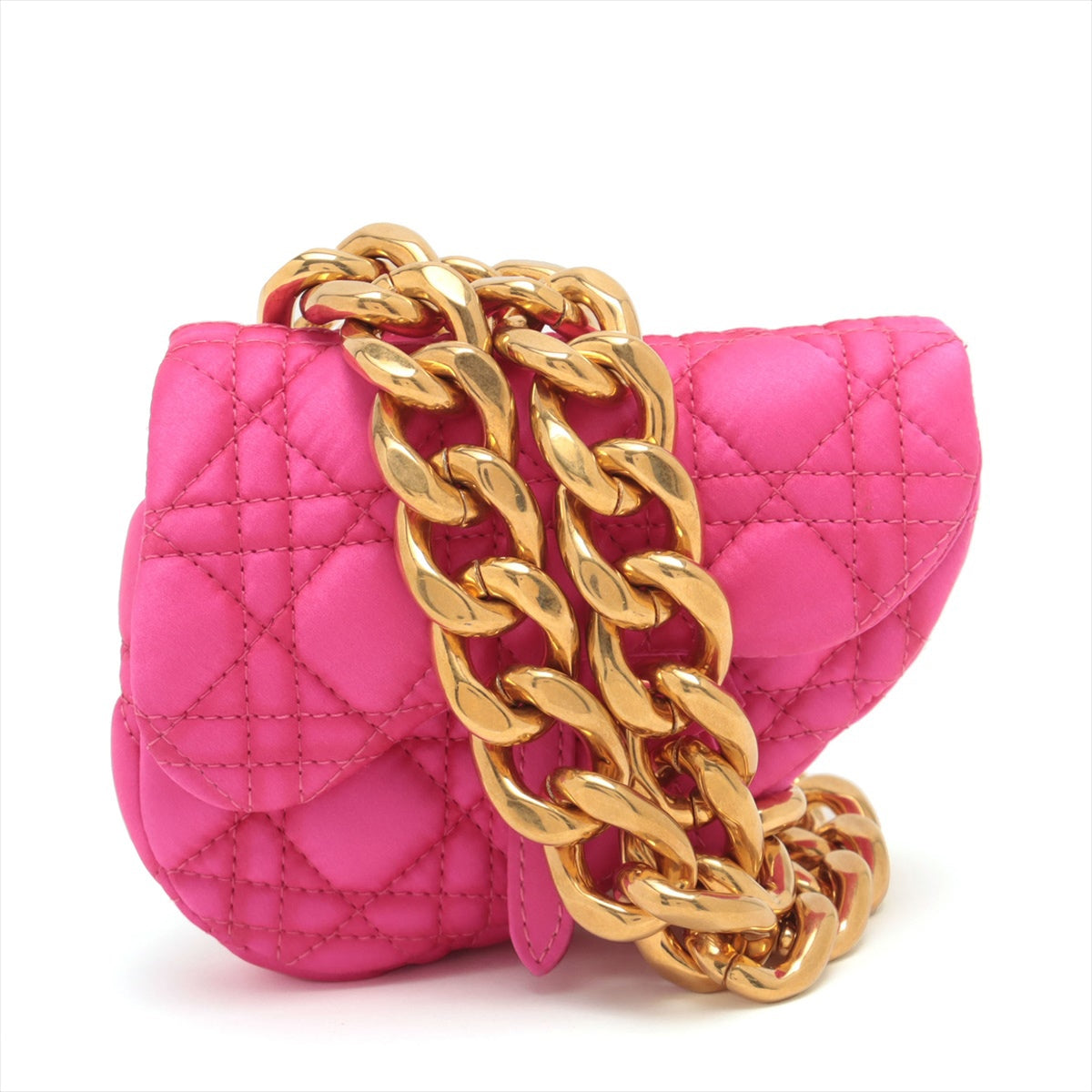 DIOR Cannage Saddle Nylon Chain shoulder bag Pink ERL