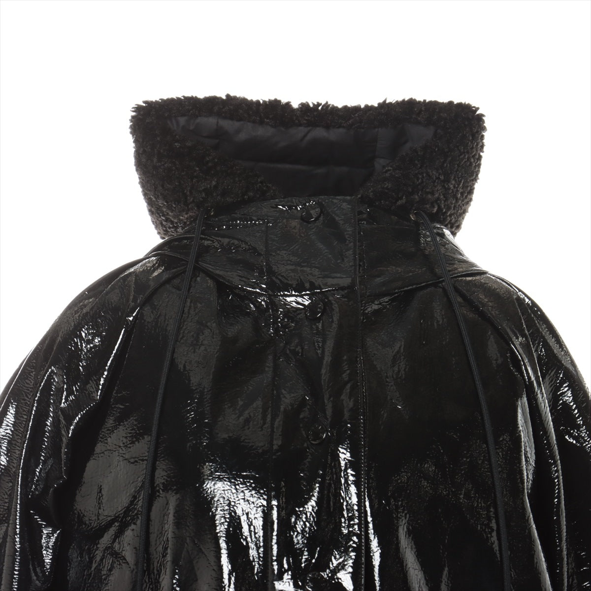 Moncler 20 years Polyester coats 1 Ladies' Black Lined  POTT Down vest Faux fur