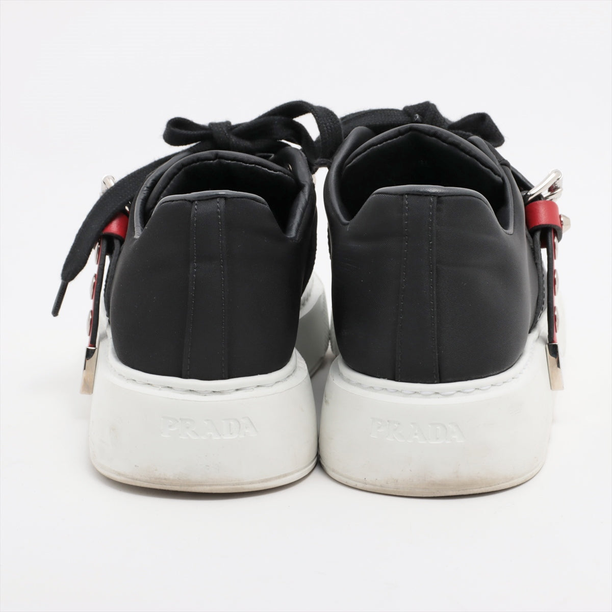 Prada Fabric Sneakers 37 Ladies' Black 1E813L Studs