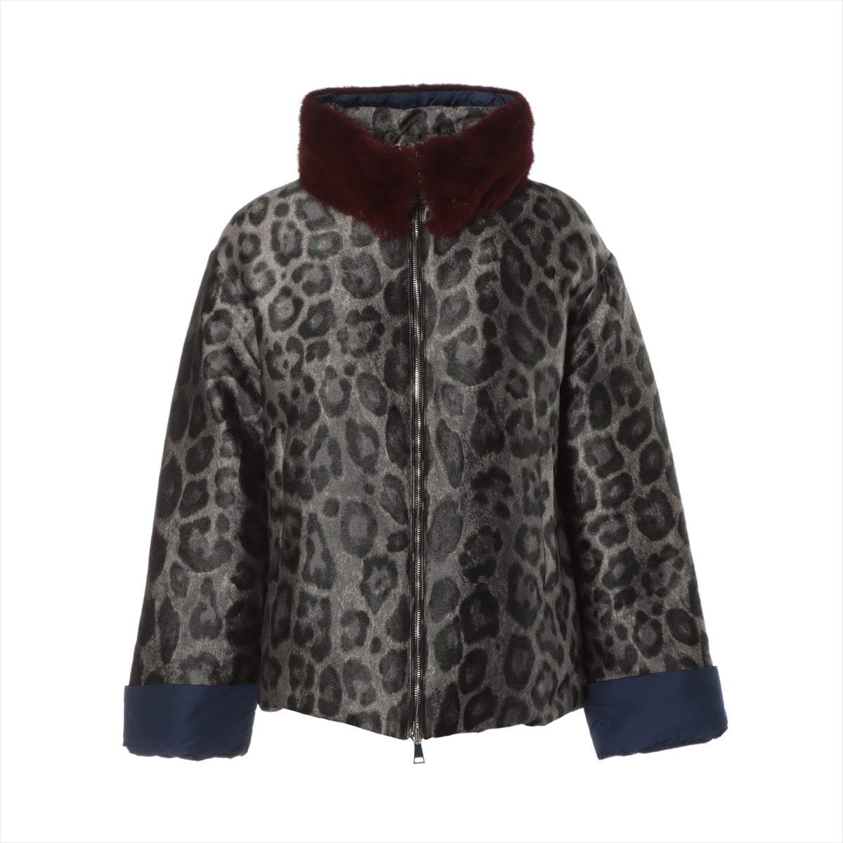 Moncler 16 years Polyester Down jacket 0 Ladies' Grey  GIUTURNA detachable mink fur