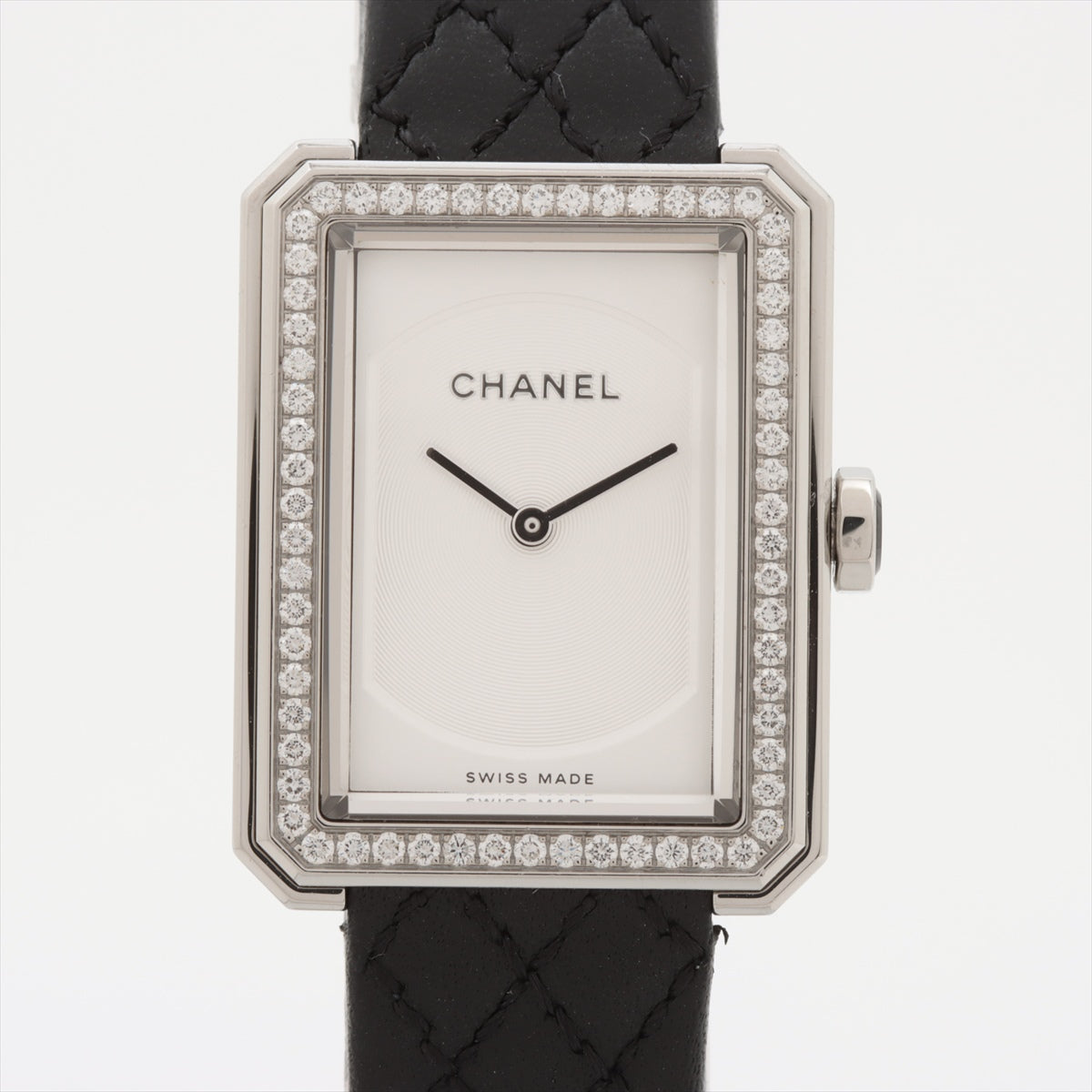 Chanel Boyfriend H6955 SS & Leather QZ Silver-Face