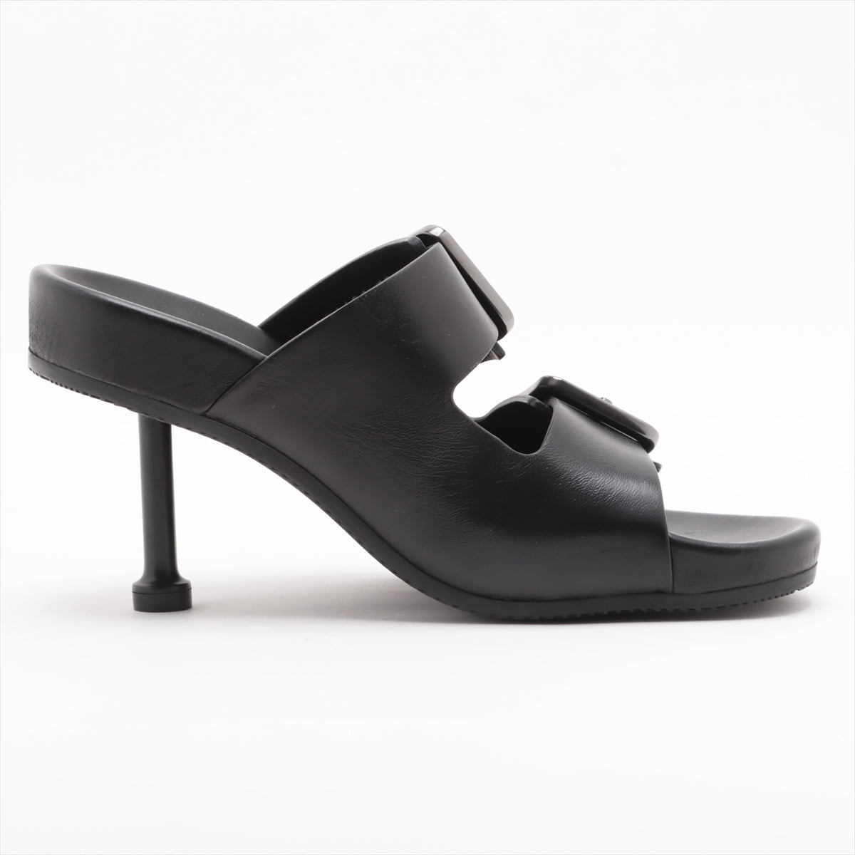 Balenciaga Leather Sandals 37 Ladies' Black Mallorca 656621