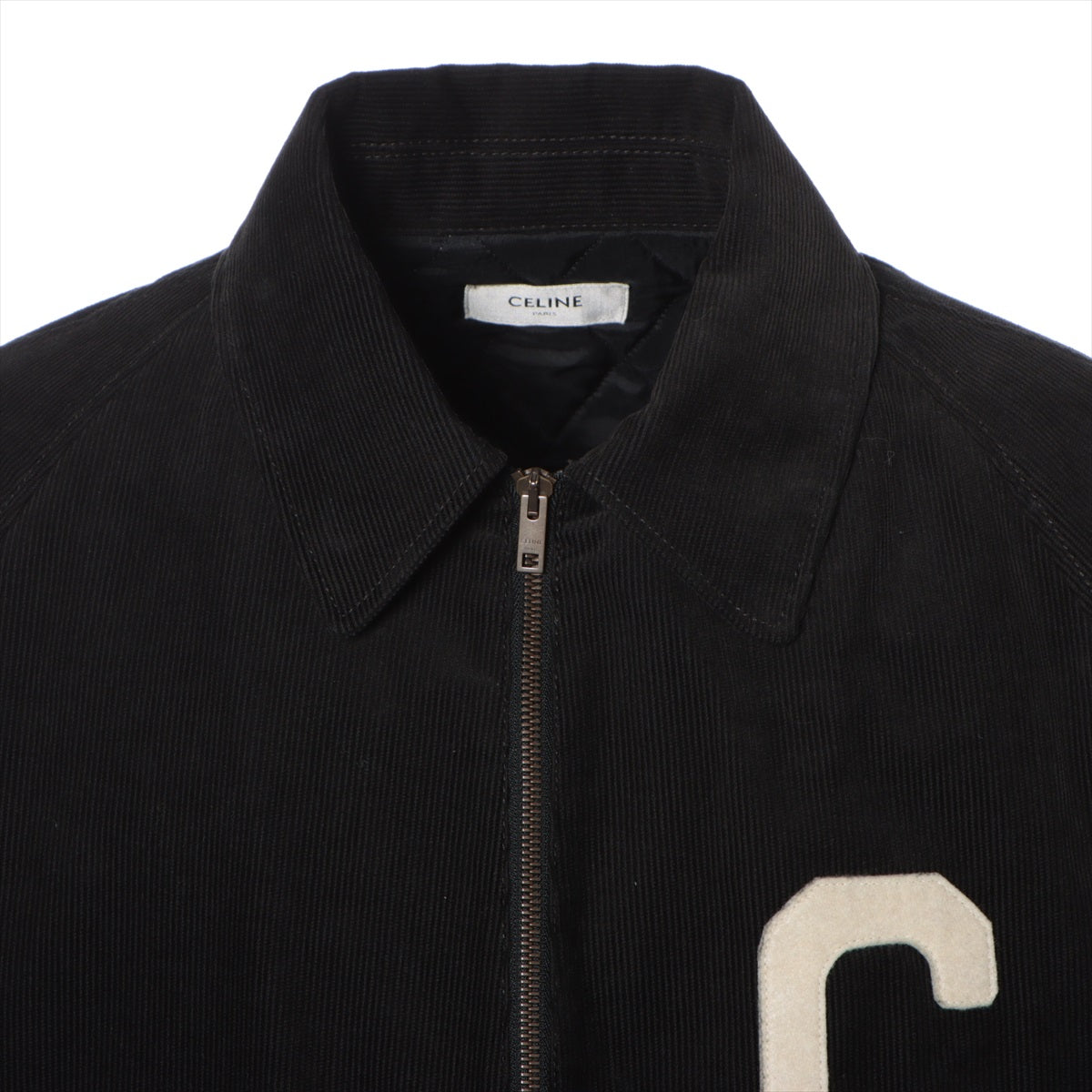 CELINE Eddie period Cotton Insulated jacket M Men's Black  Corduroy back logo