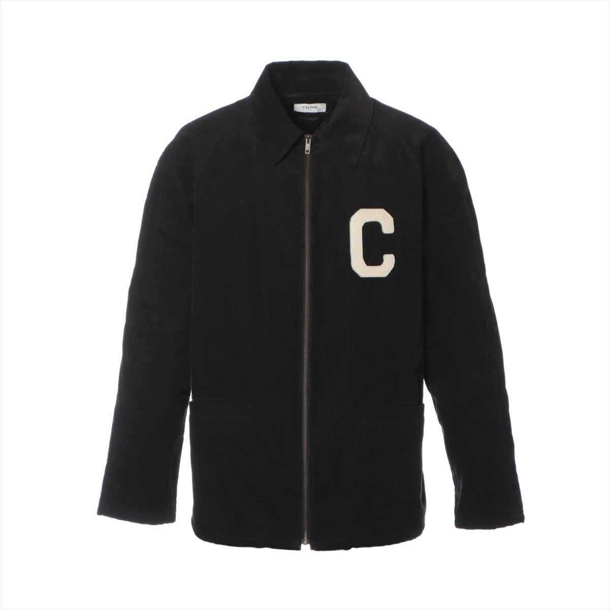 CELINE Eddie period Cotton Insulated jacket M Men's Black  Corduroy back logo