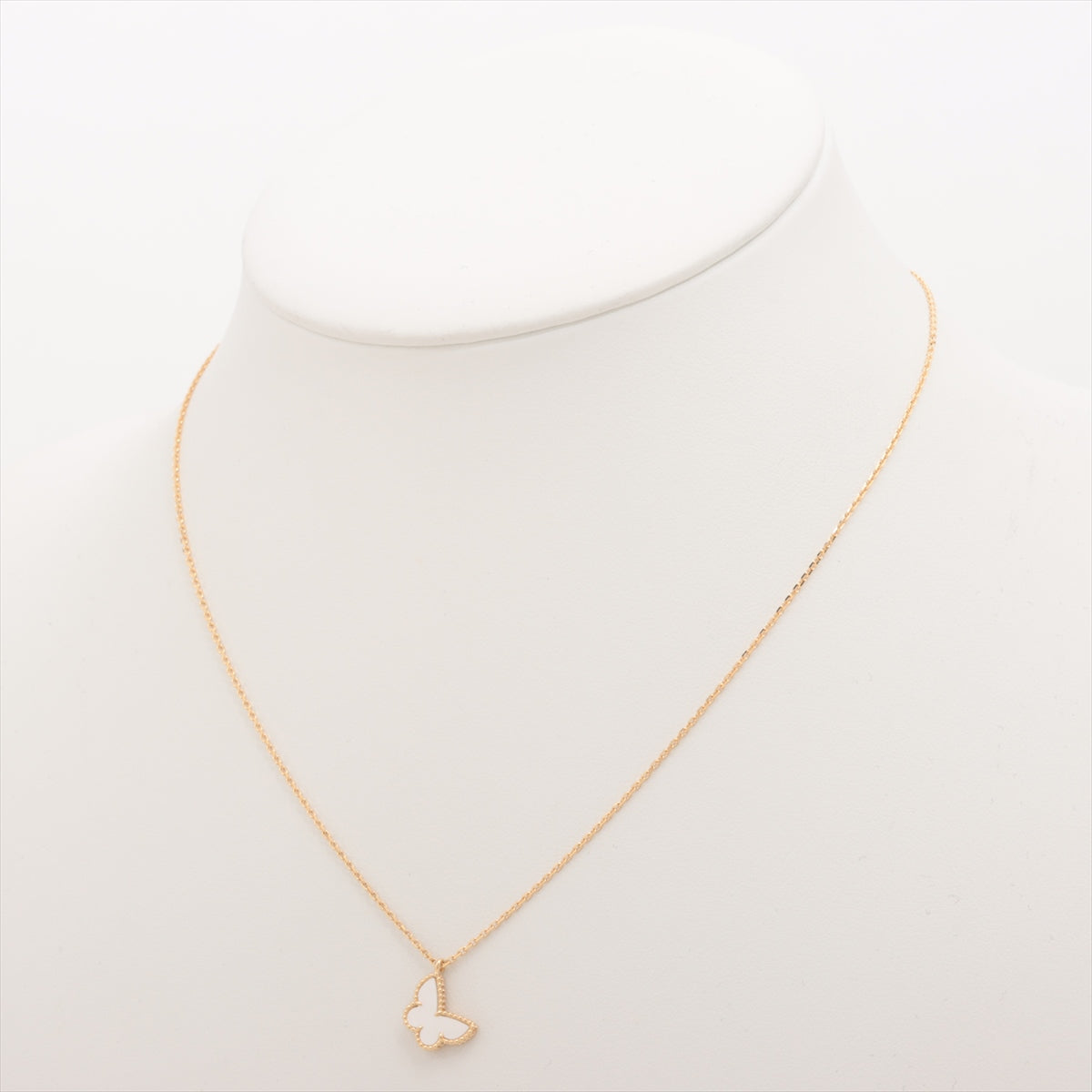 Van Cleef & Arpels Sweet Alhambra Papillon shells Necklace 750(YG) 3.0g Shell small scratches
