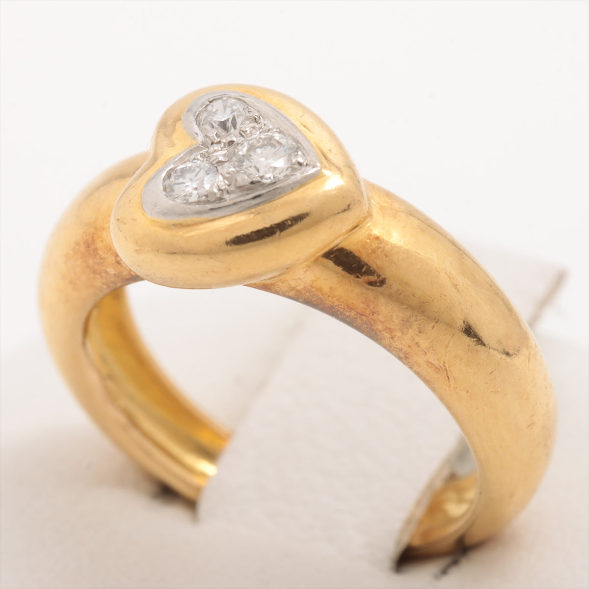 Van Cleef & Arpels diamond rings 18kt(YG×WG) 5.8g 0.12