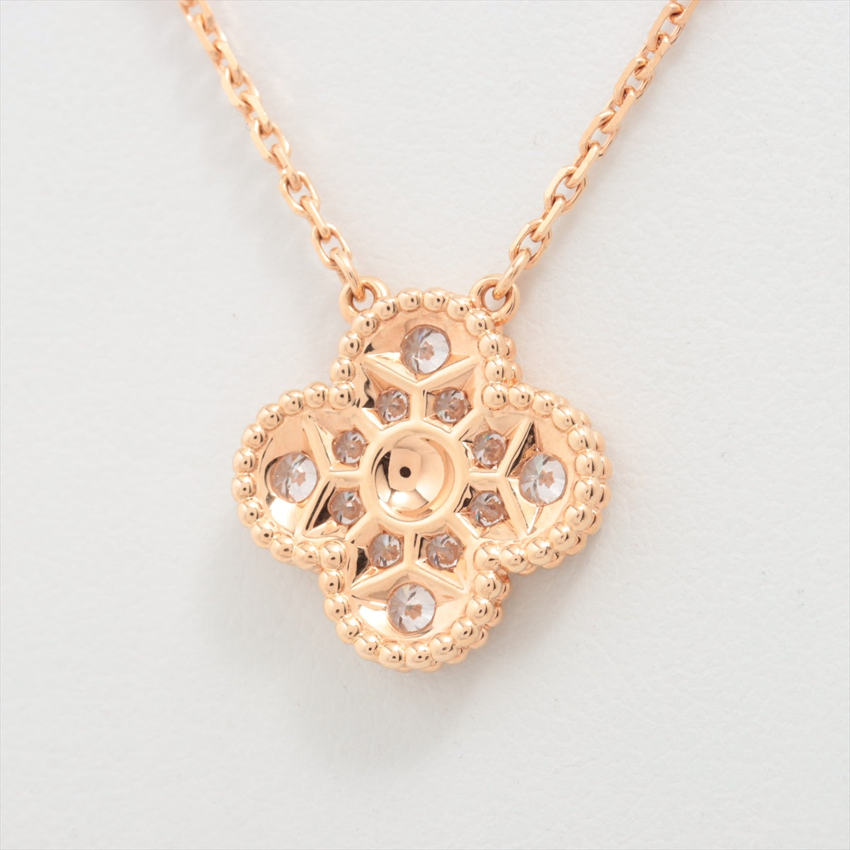 Van Cleef & Arpels Vintage Alhambra diamond Necklace 750(YG) 5.8g VCARA45300
