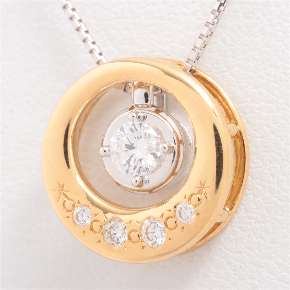 TASAKI diamond Necklace 750(YG×WG) 4.9g 0.15 0.06
