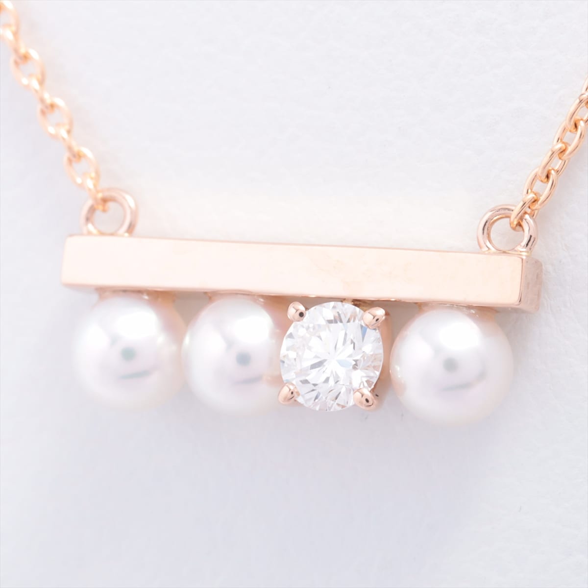 TASAKI TASAKI petits Balance Diamond Solo Necklace SG750 0.13ct