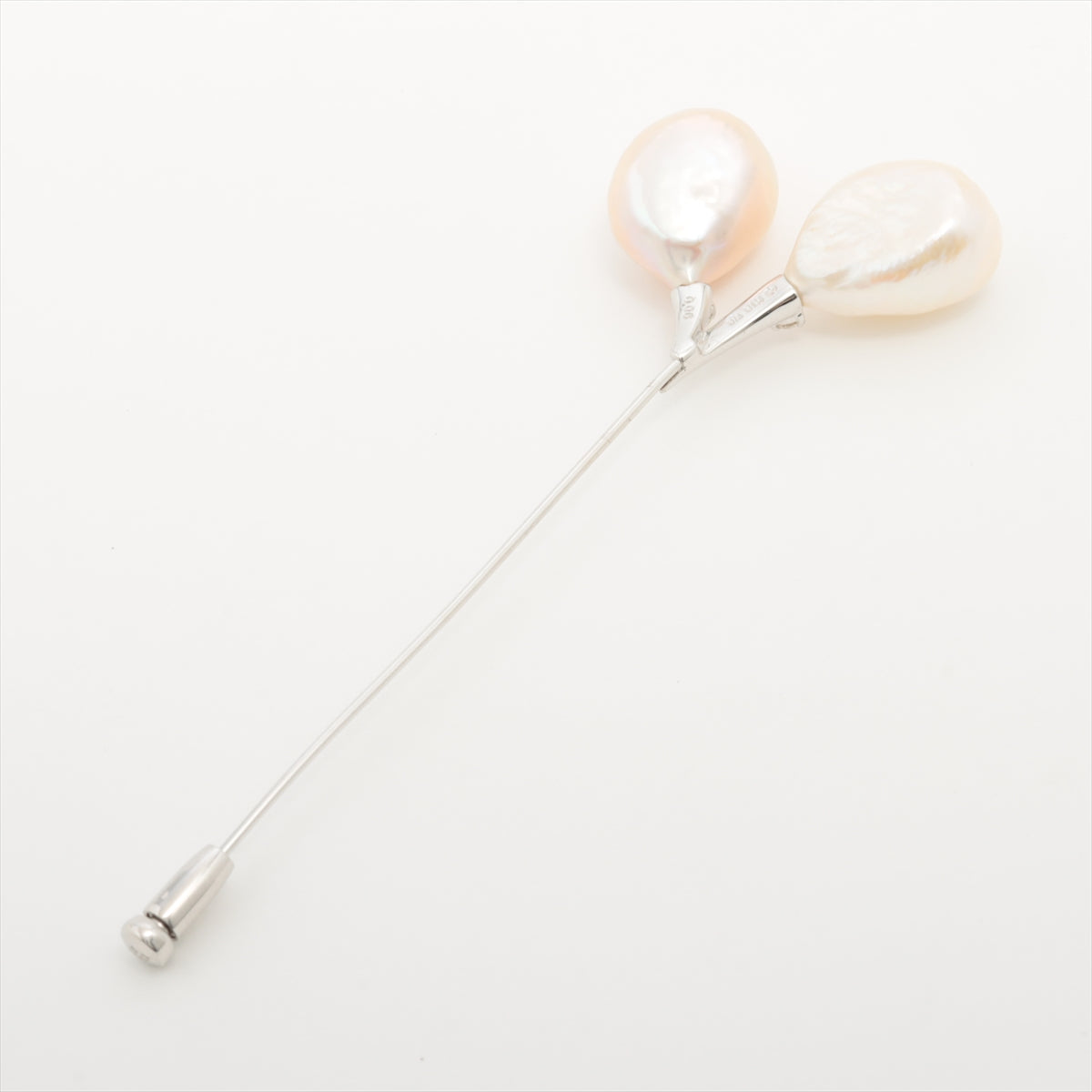 TASAKI Pearl diamond Pin brooch K18WG 8.5g 0.06