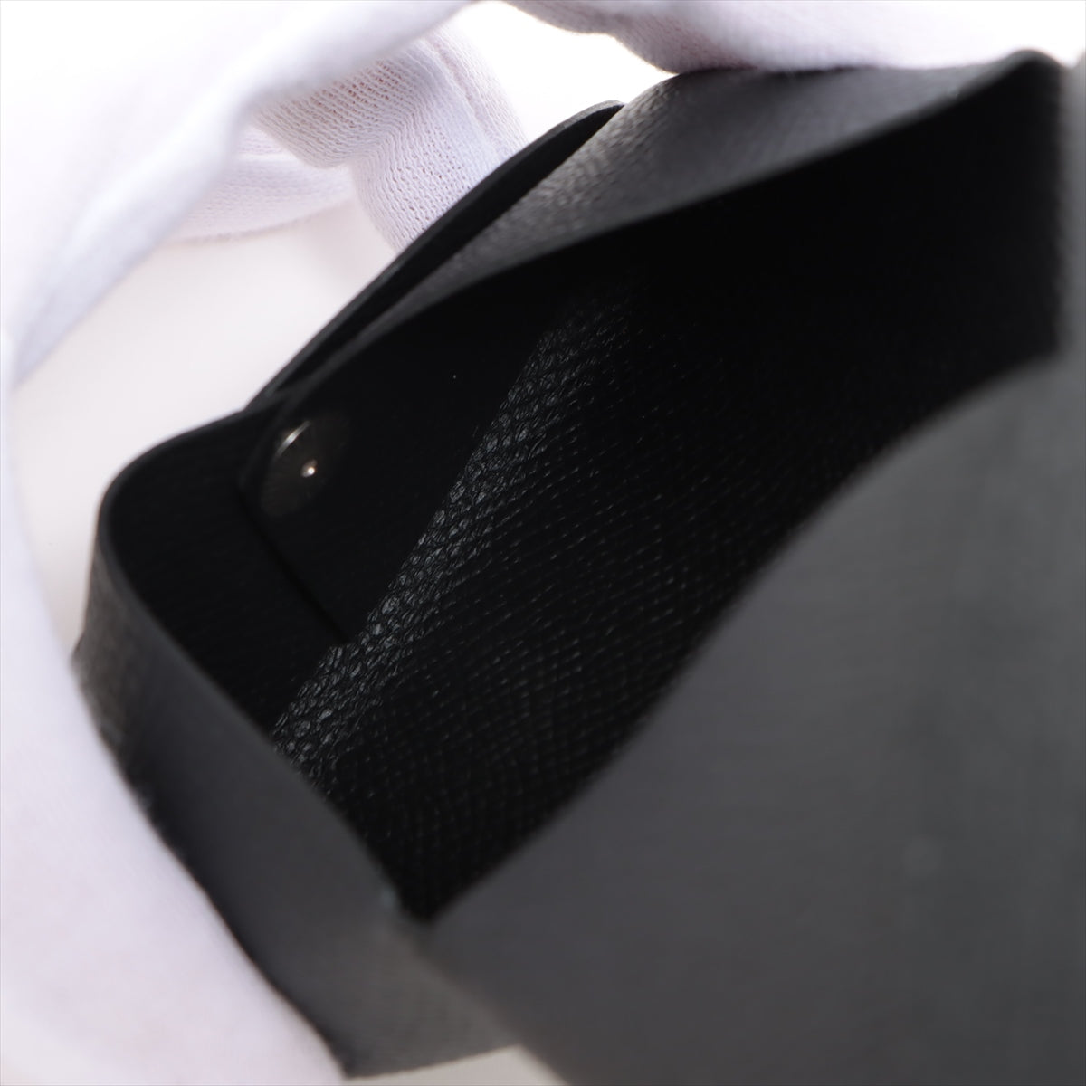 Hermès Calvi Veau Epsom Card case Black Silver Metal fittings B: 2023