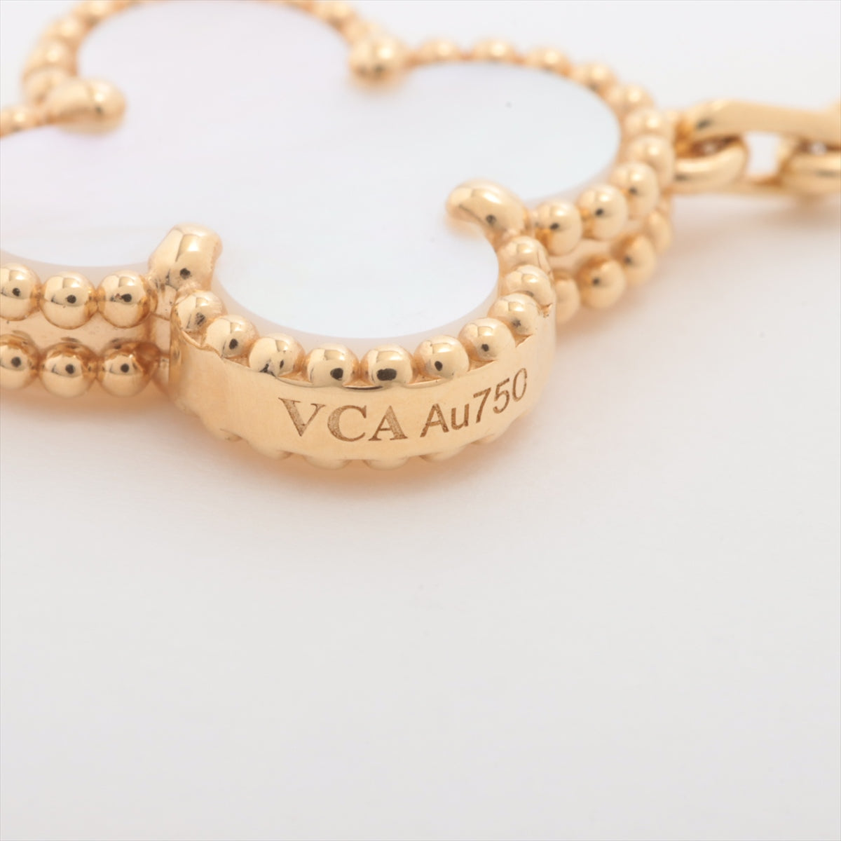 Van Cleef & Arpels Vintage Alhambra 5P shells Bracelet 750(YG) 11.6g VCARA41800