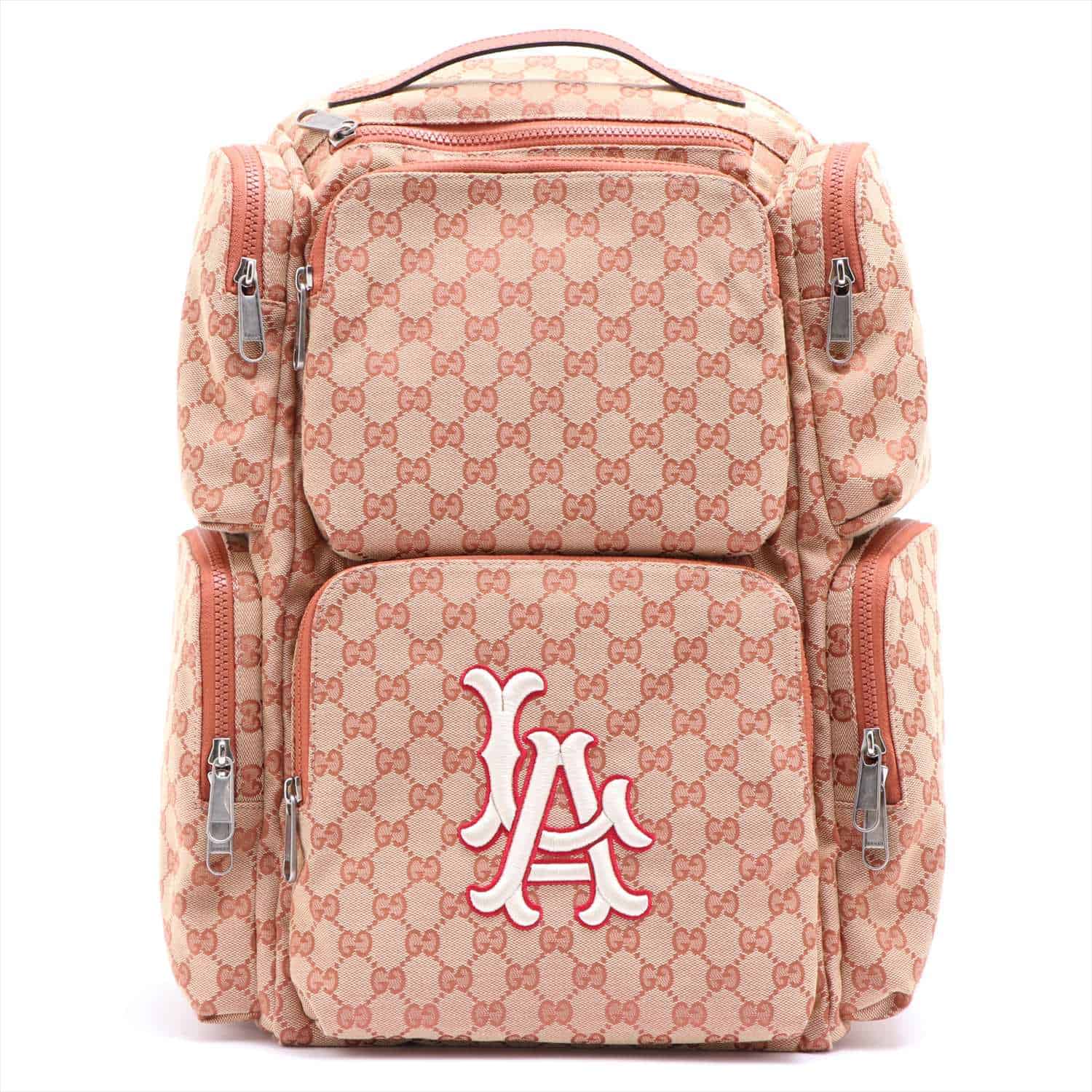 Gucci GG Canvas Backpack Beige 552872  LA Angels Large
