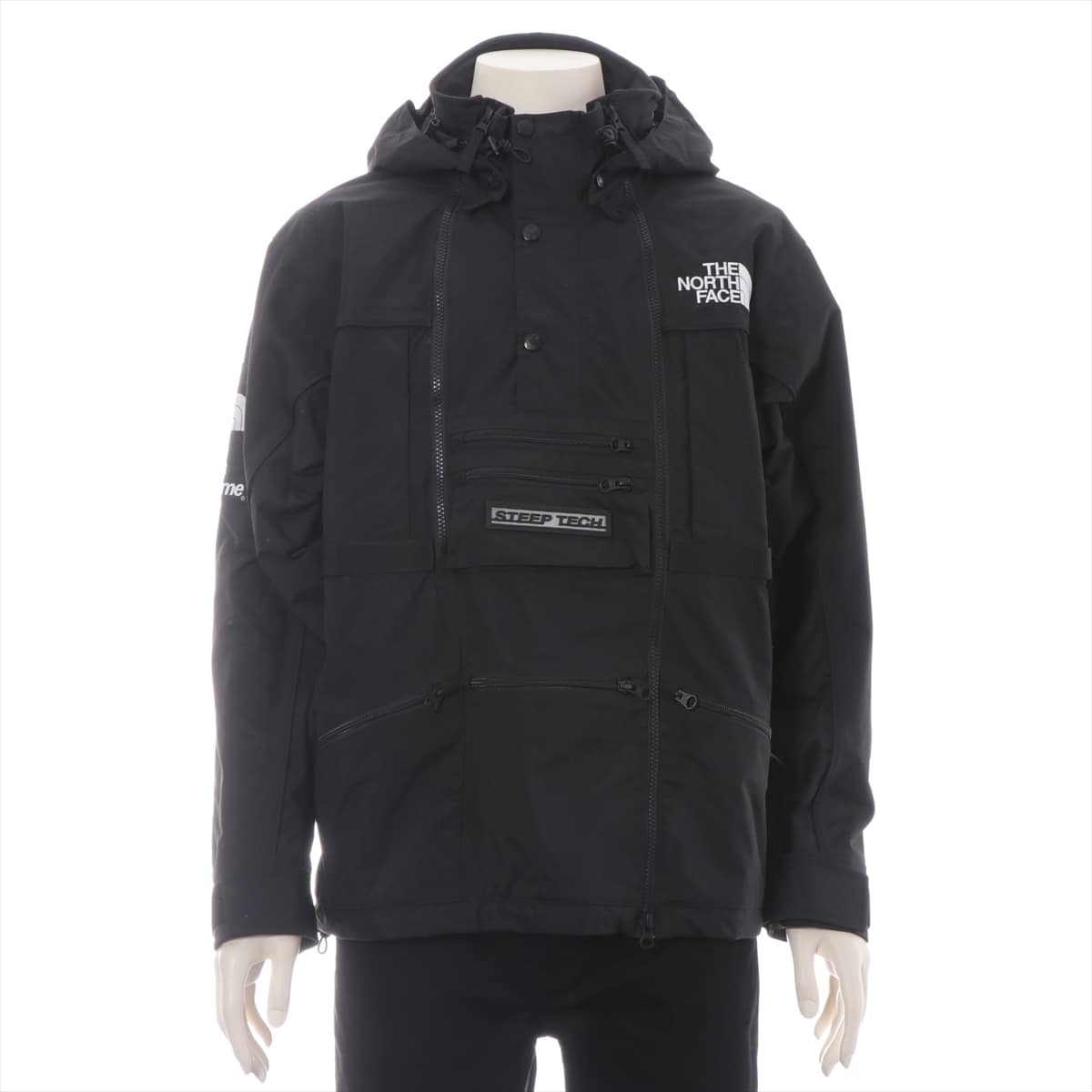 SUPREME × THE NORTH FACE Nylon Mountain hoodie S Men's Black 16SS STEEP TECH JACKET NF0A2RES