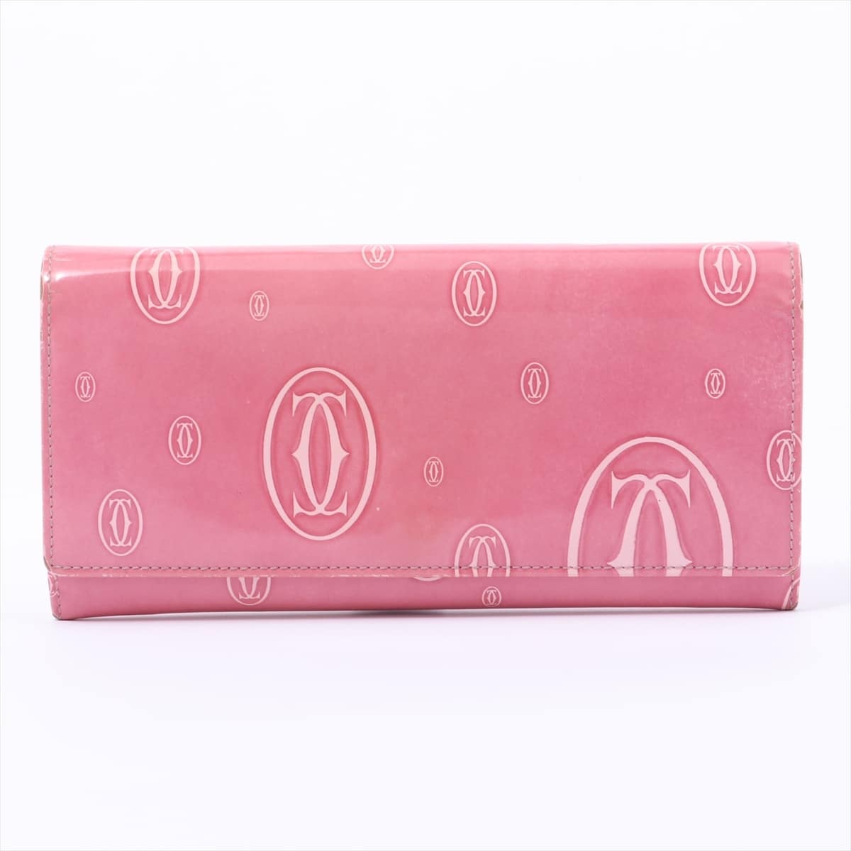 Cartier Happy Birthday Patent leather Wallet Pink