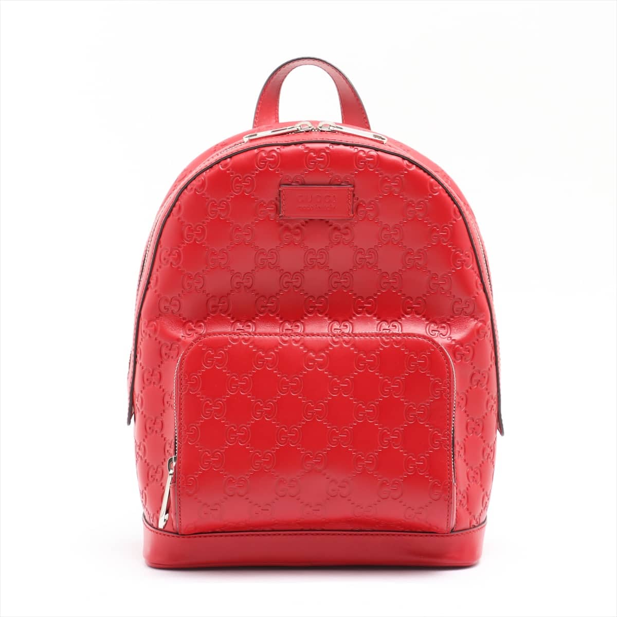 Gucci Guccissima Leather Backpack Red 450967