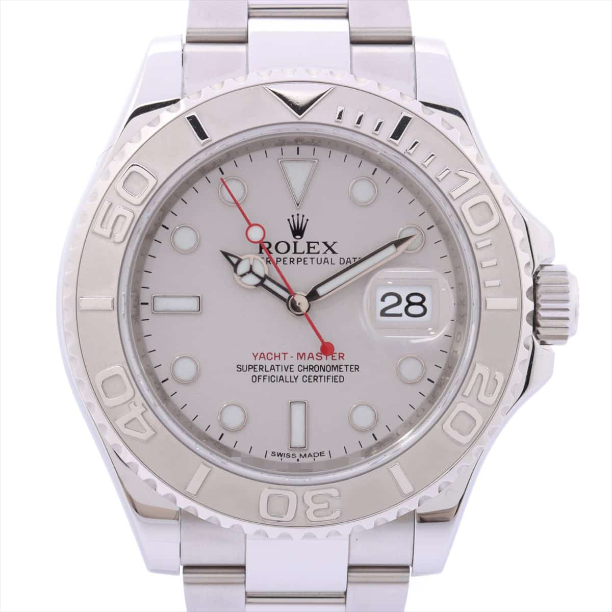 Rolex Yacht‑Master 116622 SS×PT AT Silver-Face Extra Link 2
