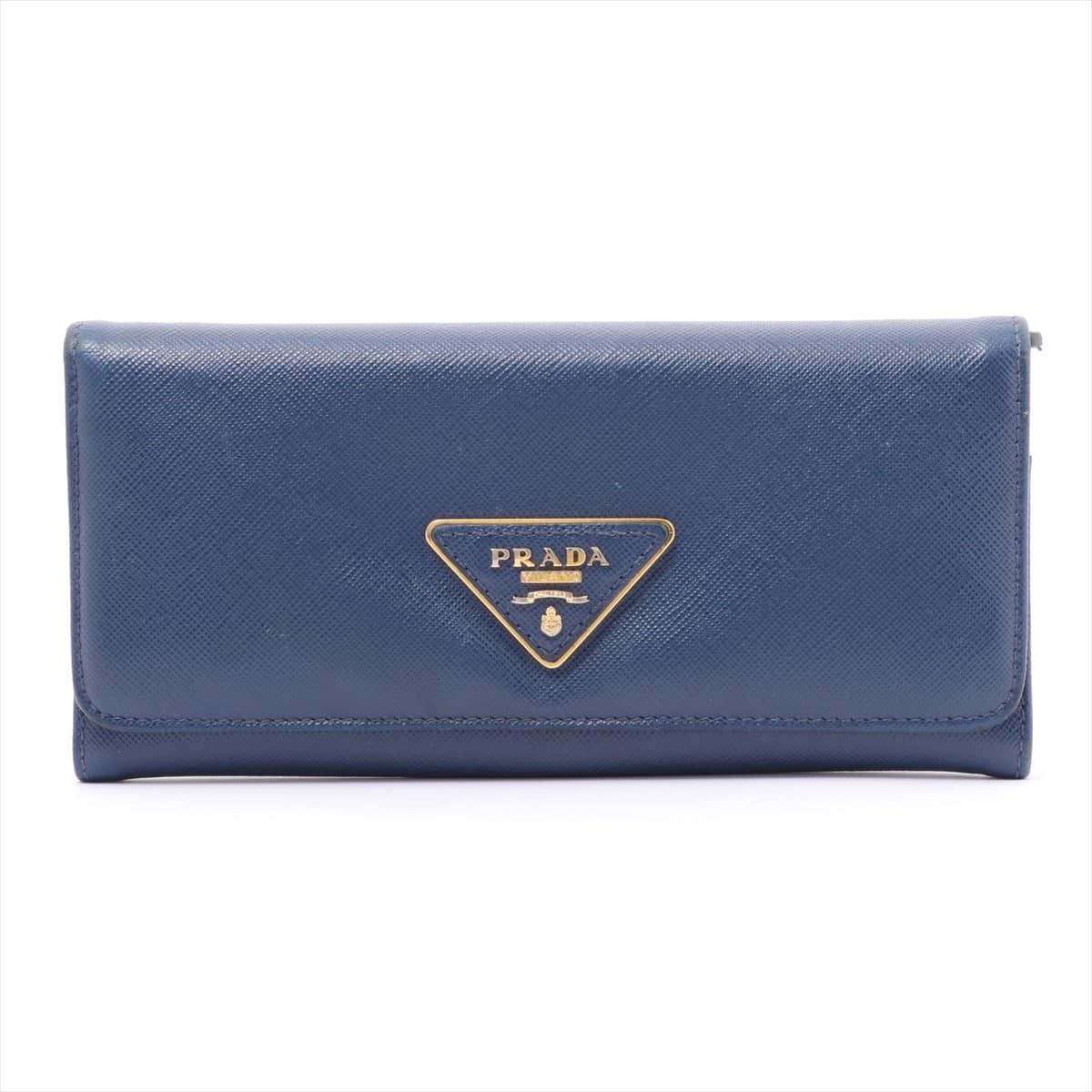 Prada Saffiano 1M1132 Leather Wallet Blue