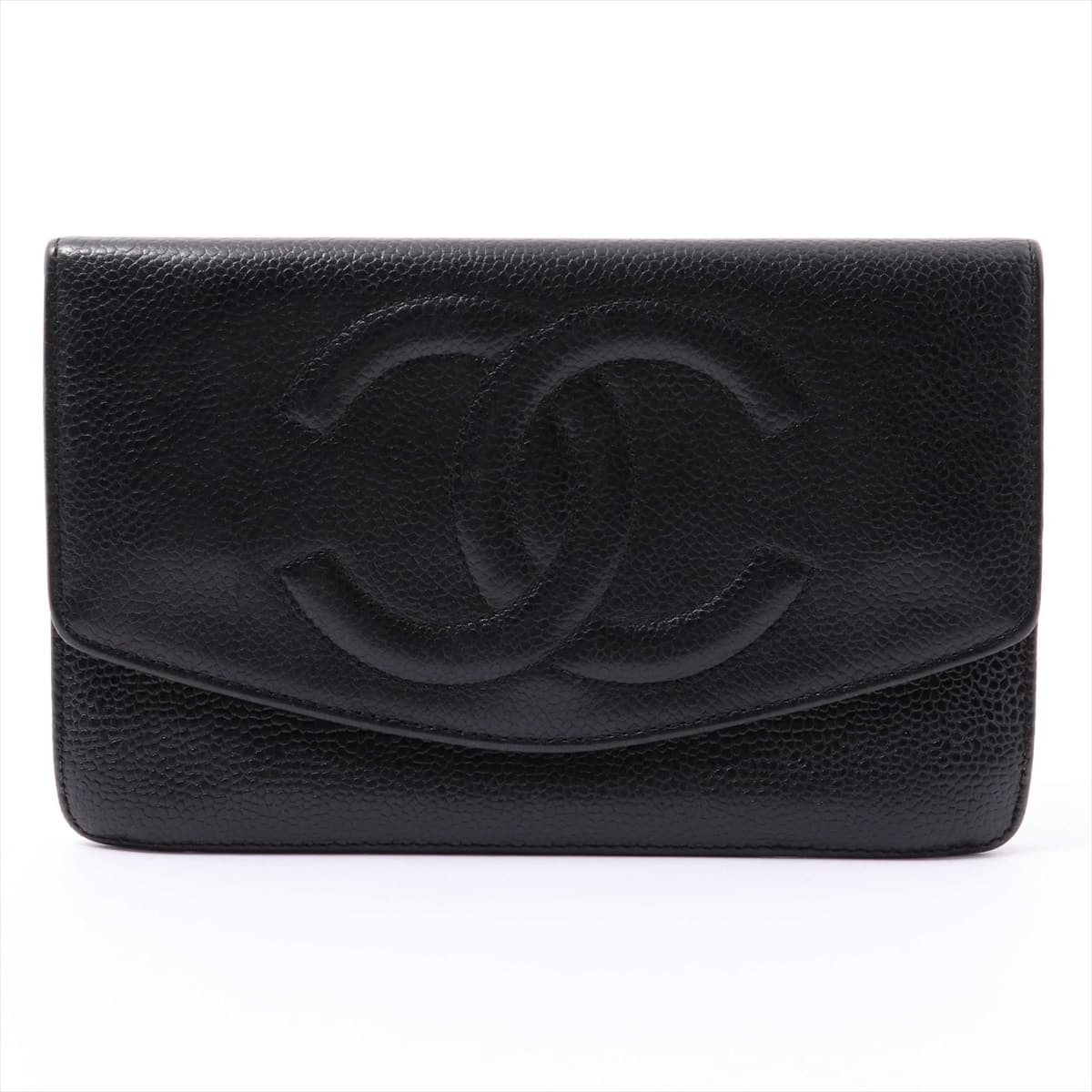 Chanel Coco Mark Caviarskin Wallet Black 3XXXXXX