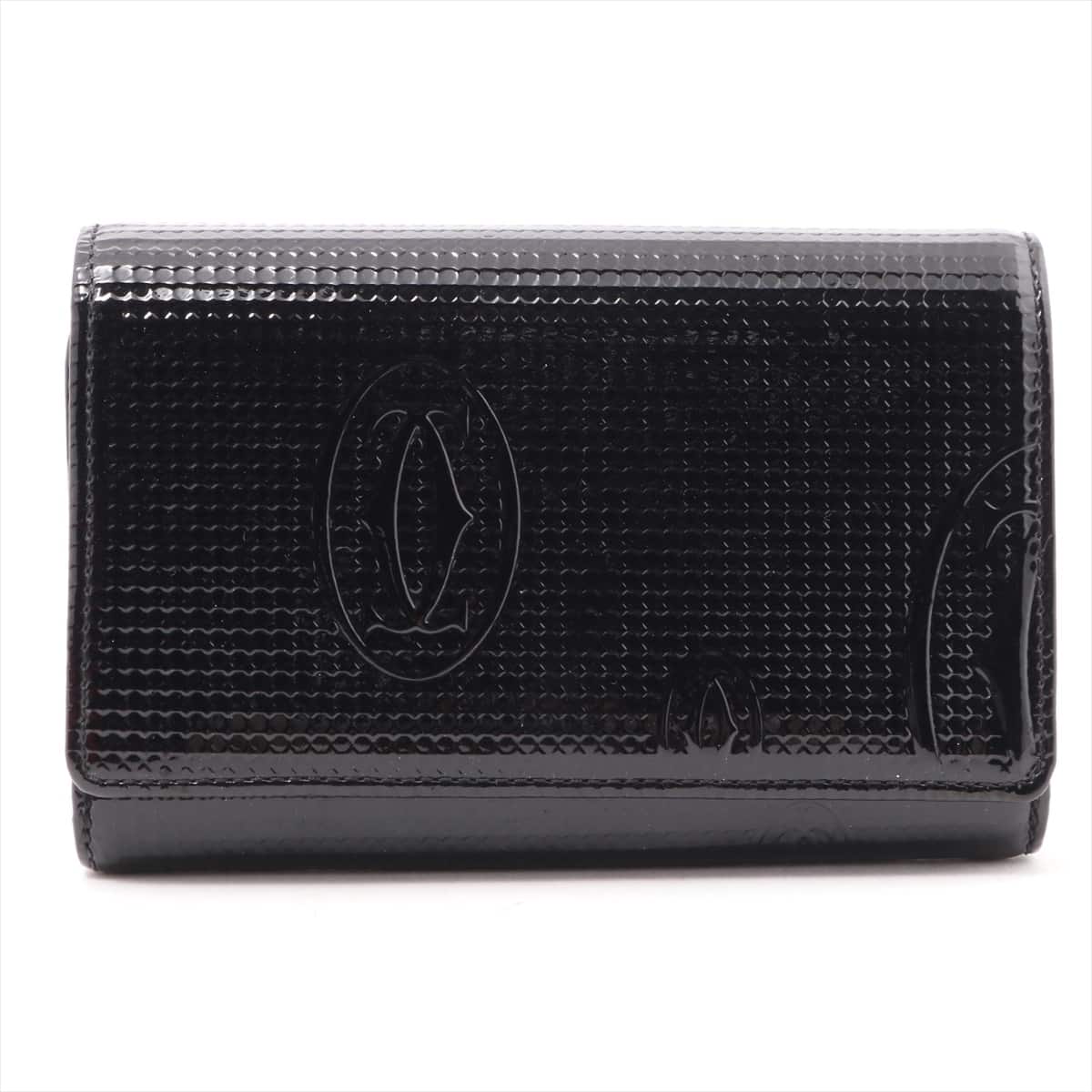 Cartier Happy Birthday Patent leather Wallet Black