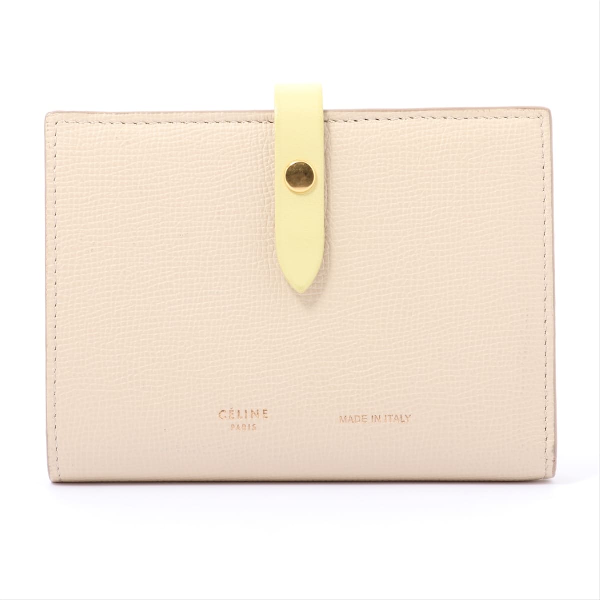 CELINE Medium Multi-Function Leather Wallet White