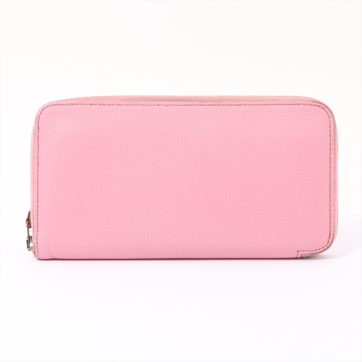 Hermès Azap Long Chevre myzore Round-Zip-Wallet Pink Silver Metal fittings □N:2010