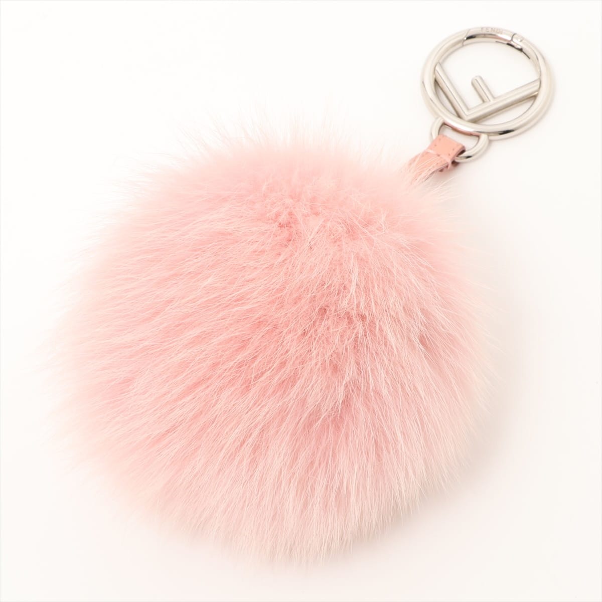 Fendi Pom-poms Charm Fur Pink F is Fendi