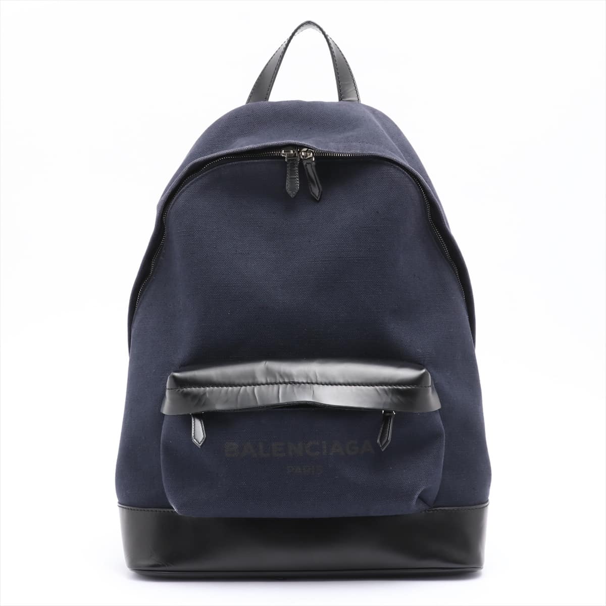Balenciaga Canvas & leather Backpack Navy blue 392007