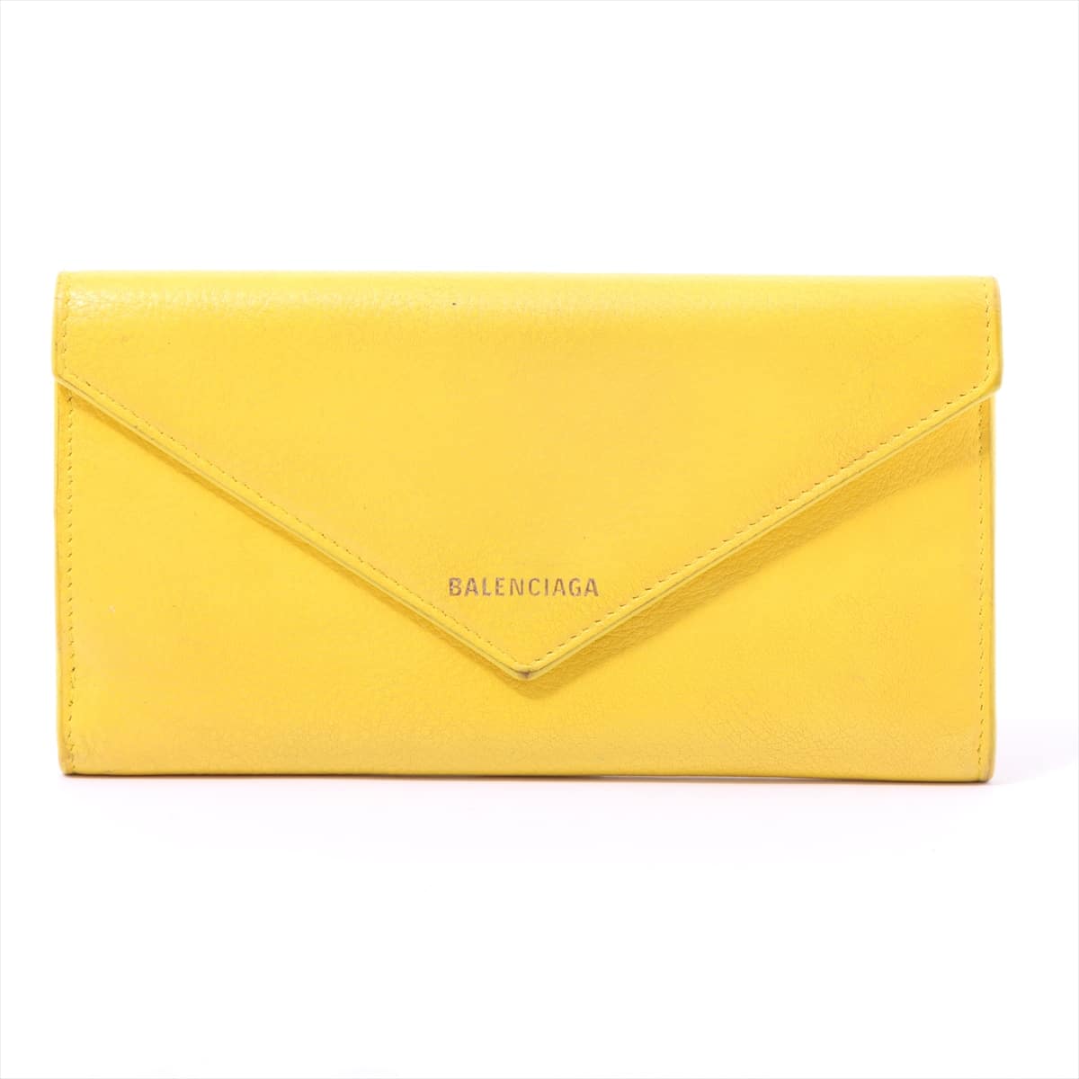 Balenciaga 499207 Leather Wallet Yellow