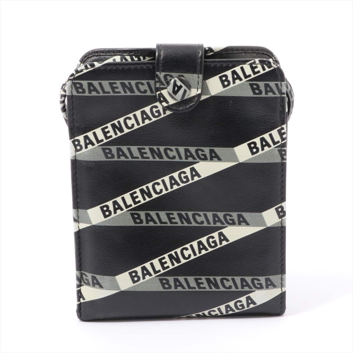 Balenciaga 541567 Leather Wallet Black Strap wallet