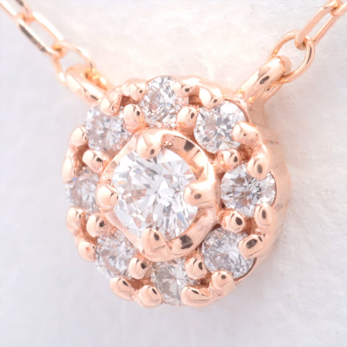 4℃ hearts diamond Necklace K10PG