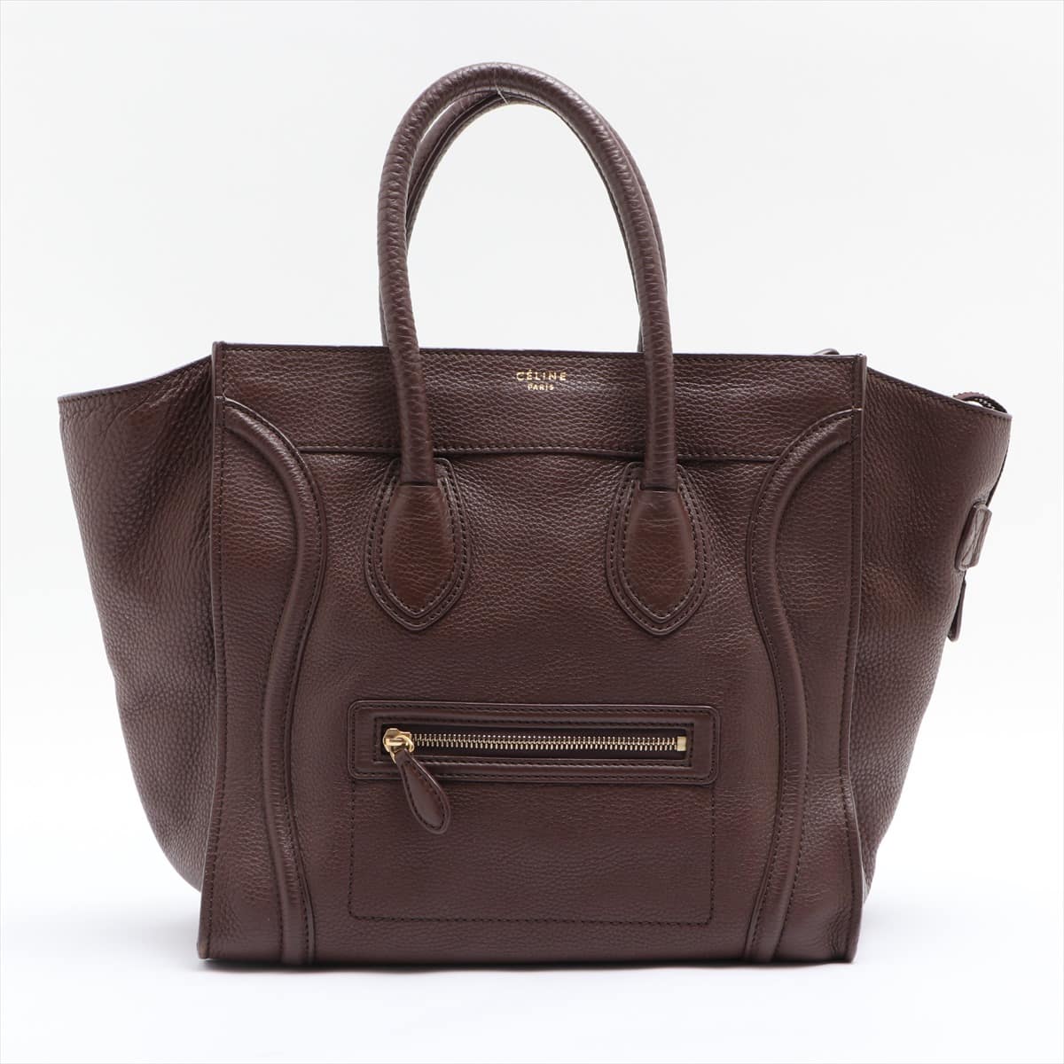 CELINE Luggage Mini shopper Leather Hand bag Brown