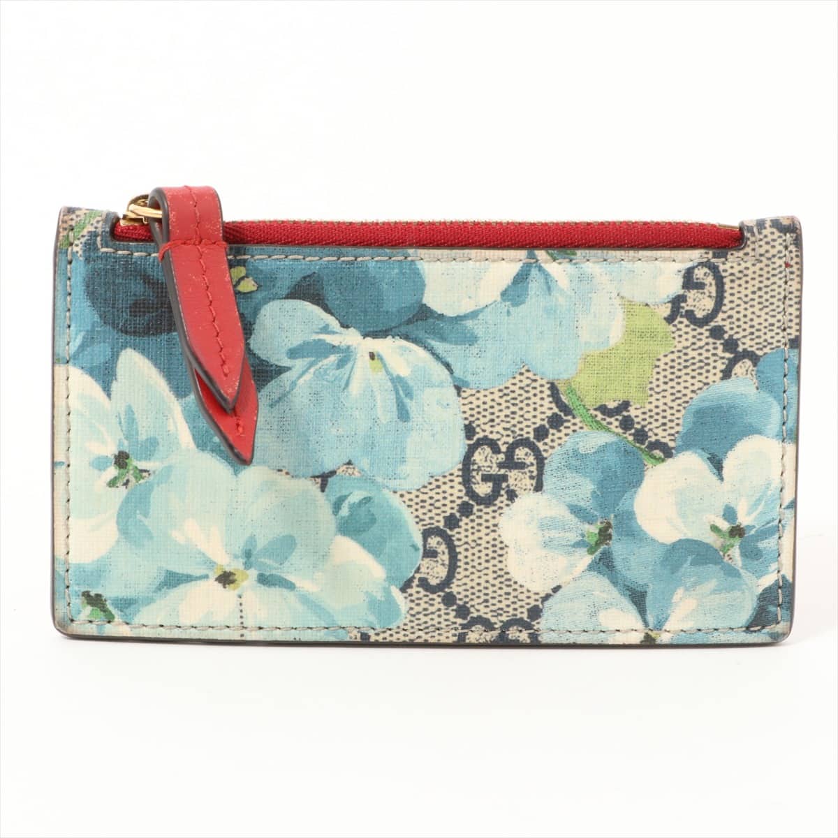 Gucci GG Blooms 430275 PVC & leather Coin case Blue