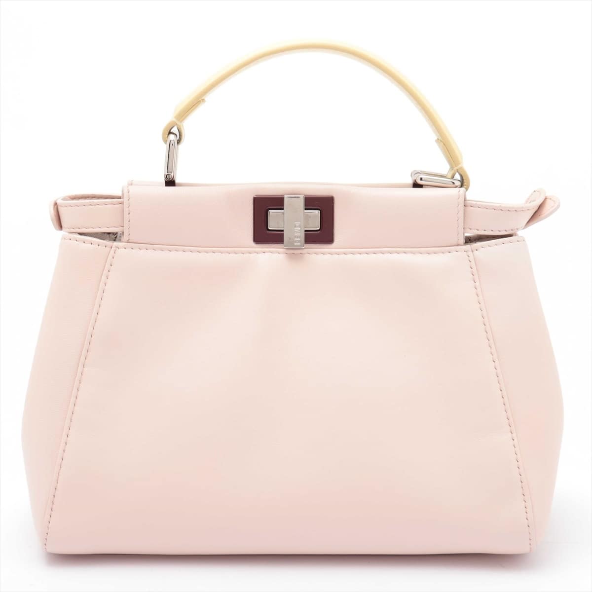 Fendi Mini Peek-a-boo Leather 2way shoulder bag Pink