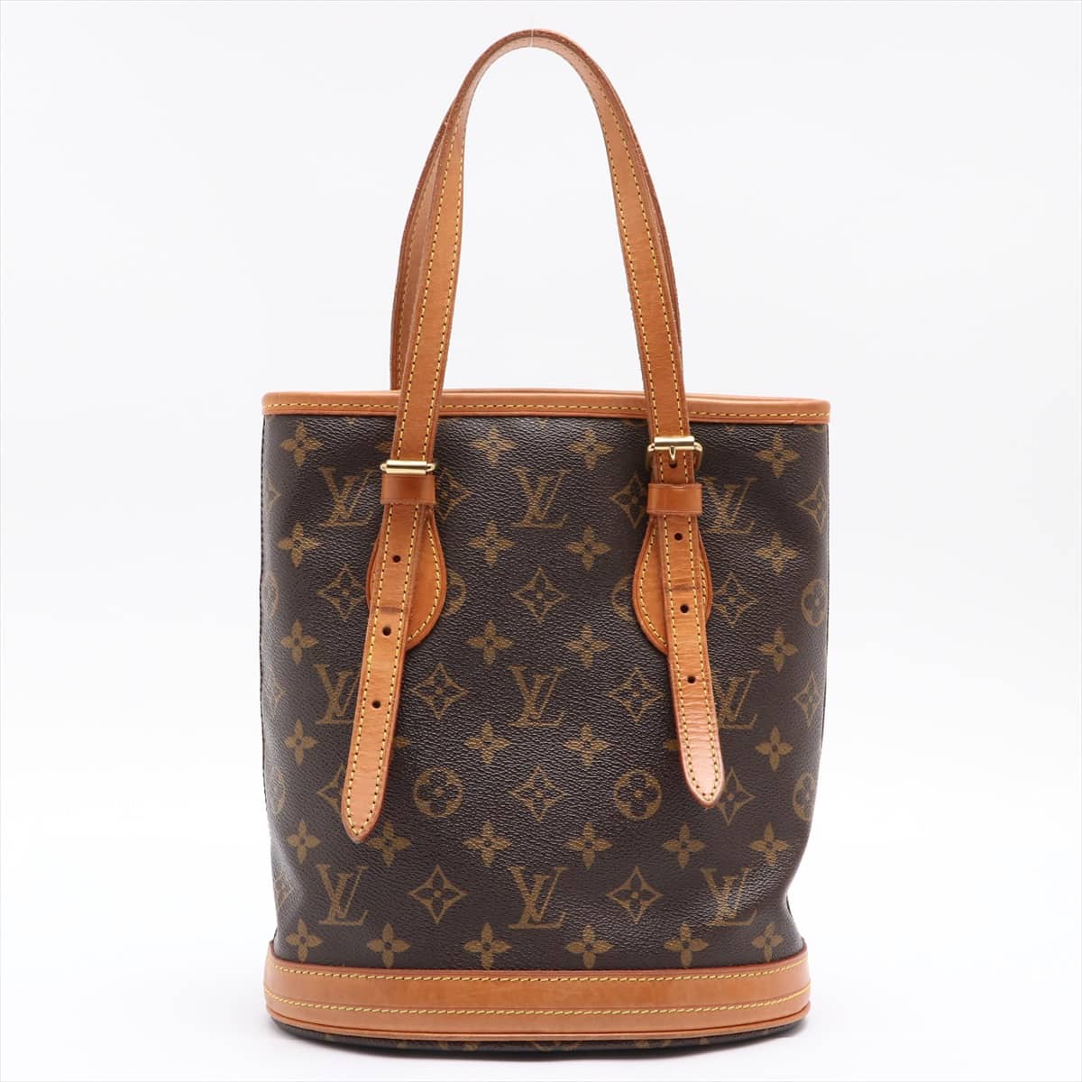 Louis Vuitton Monogram Bucket PM M42238 DK4077 There is dirt inside the pouch with pouch