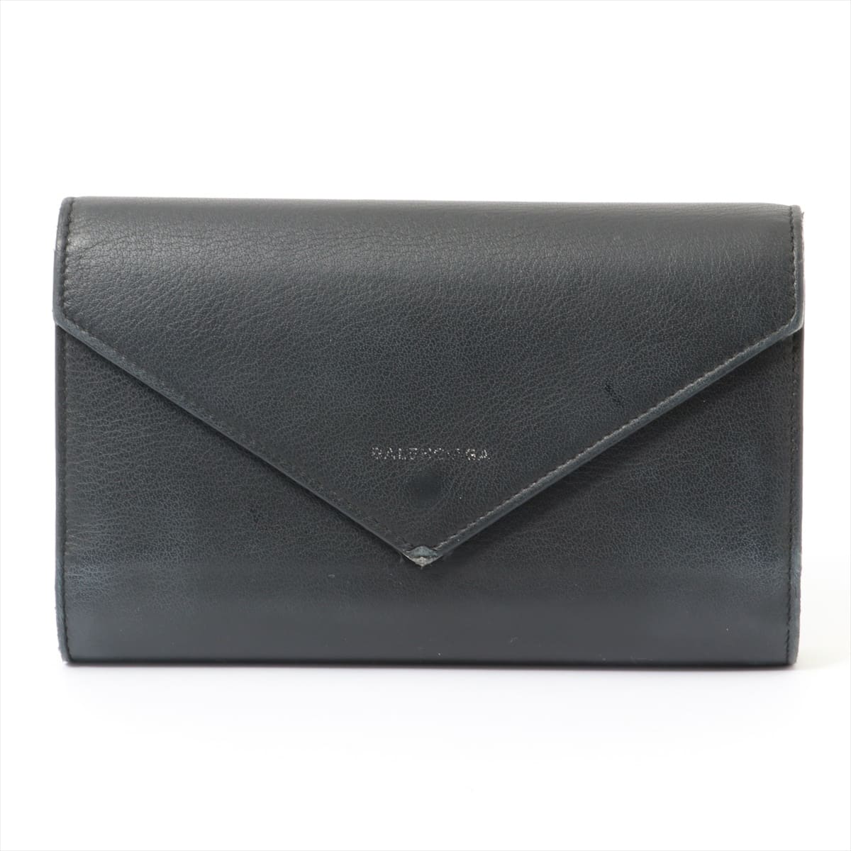 Balenciaga Papier 371661 Leather Wallet Black