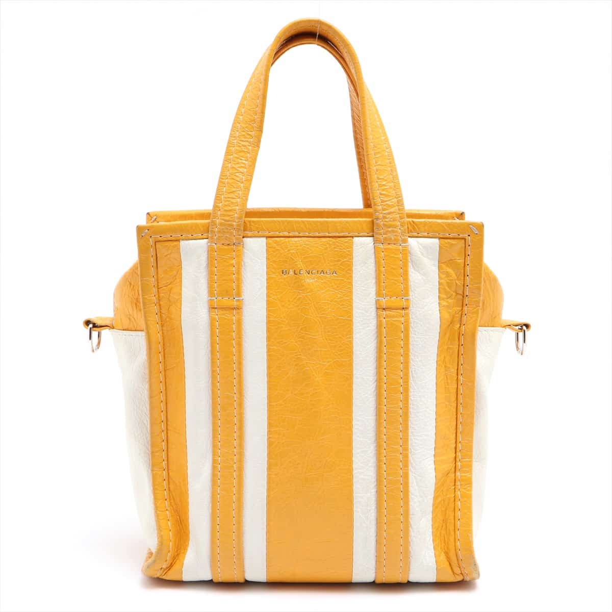 Balenciaga Bazaar shopper XS Leather 2way shoulder bag Yellow 452458