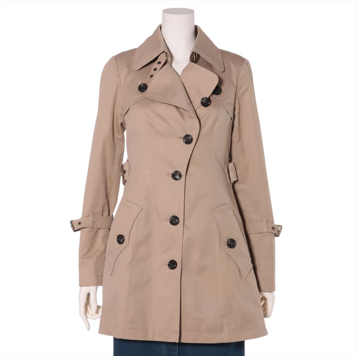 BURBERRY BLUE LABEL Cotton Trench coat 38 Ladies' Beige Lined  with belt
