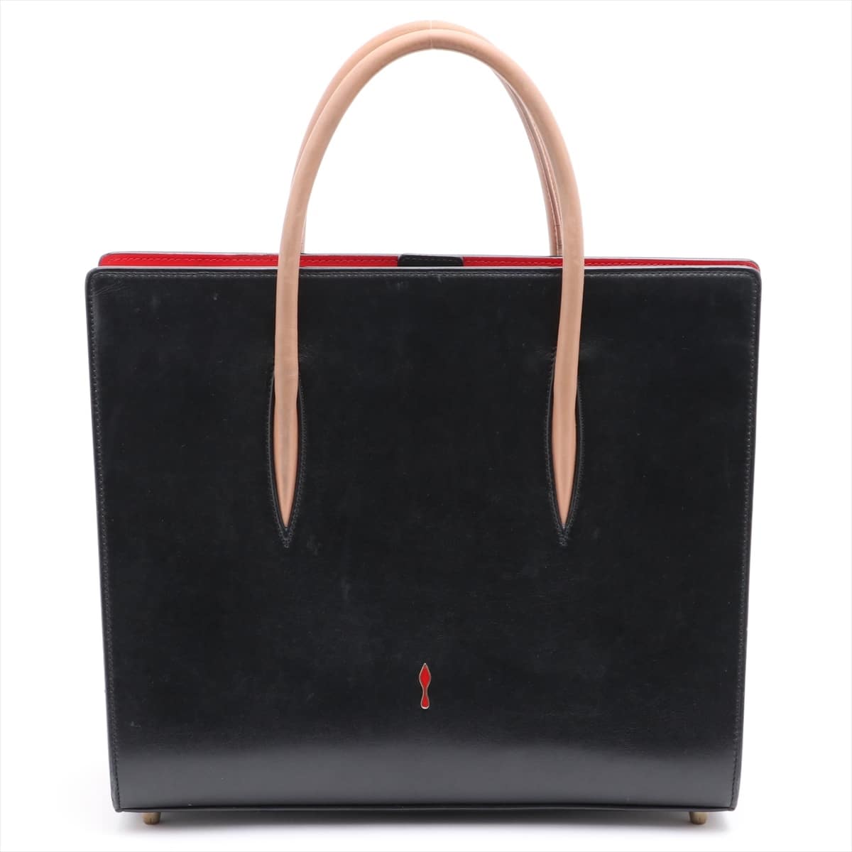 Christian Louboutin Paloma Leather & patent 2 way tote bag Black x red