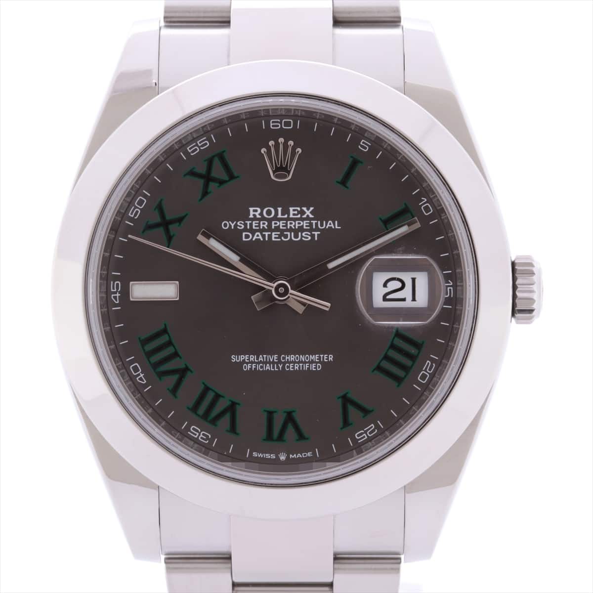 Rolex Datejust 126300 SS AT Gray-Face Extra Link 1