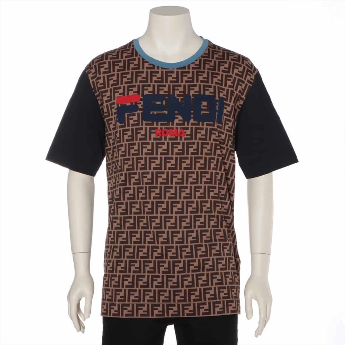 FENDI × FILA ZUCCa 18 years Cotton T-shirt M Men's Brown