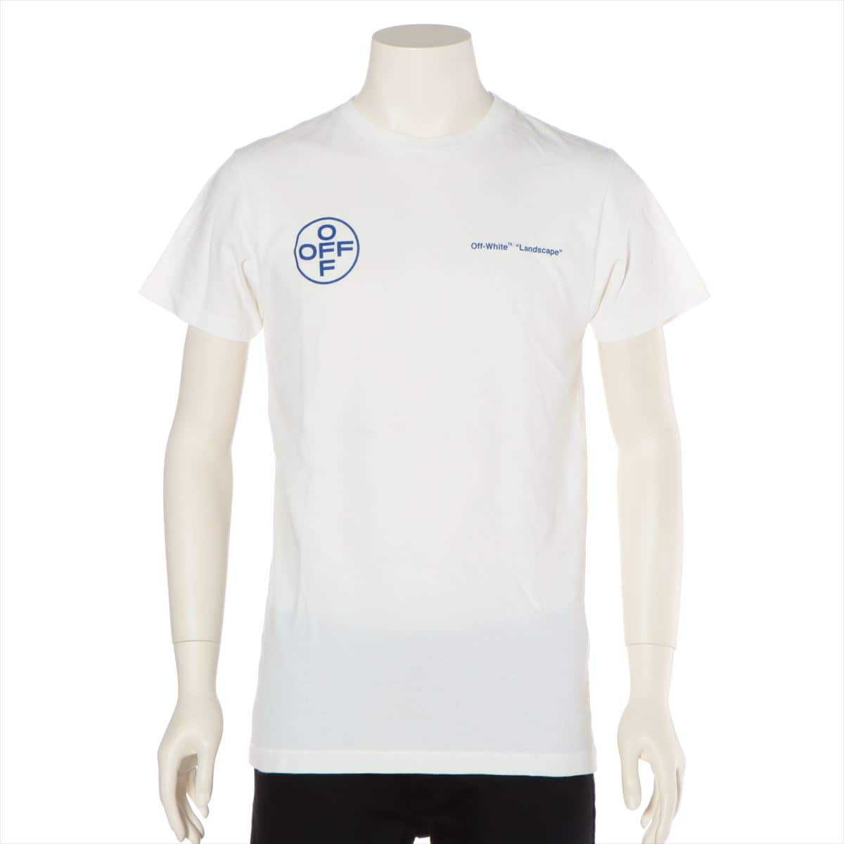 Off-White Cotton T-shirt XS Men's White  Back arrow LANDSCAPE
