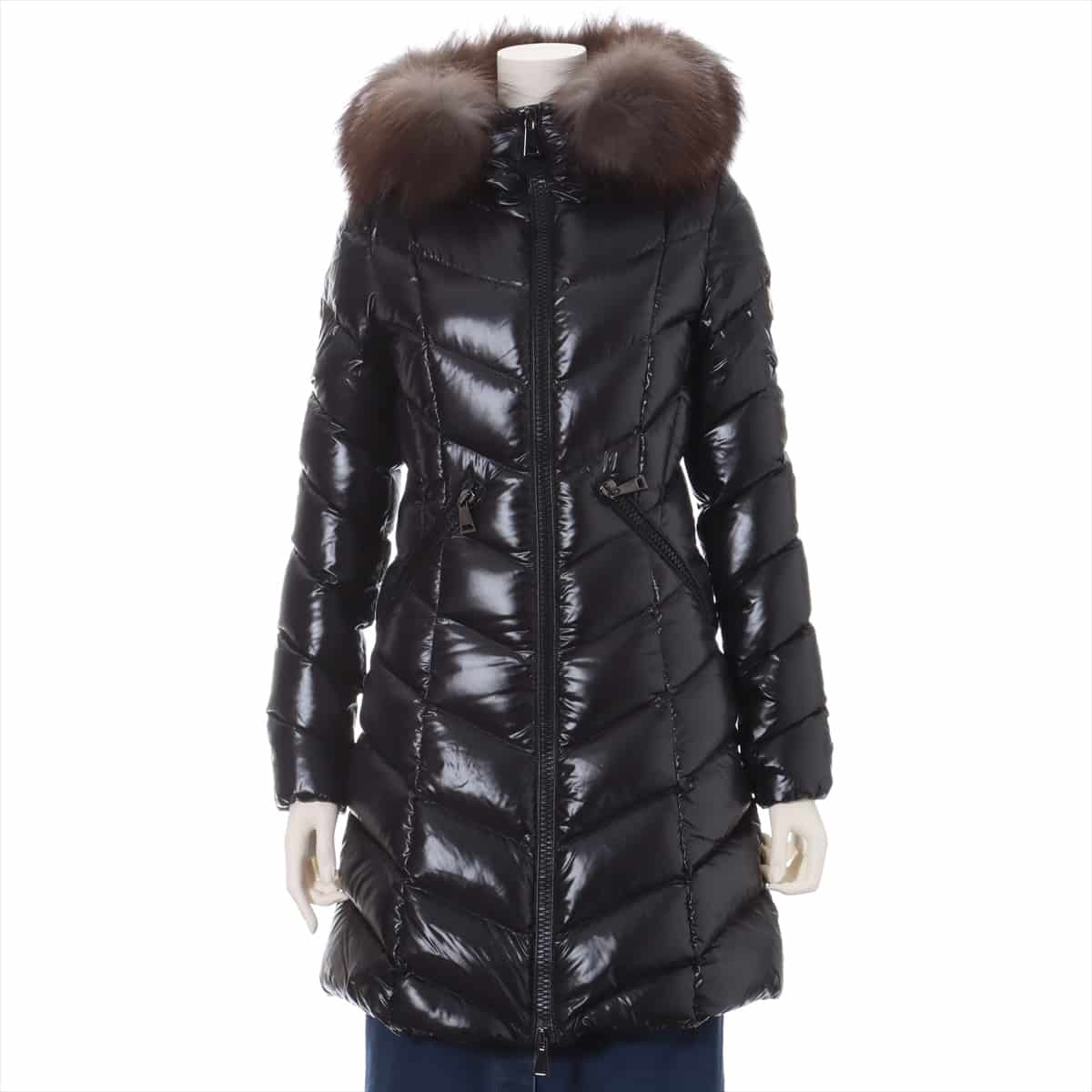 Moncler FULMARUS 20 years Nylon Down coat 0 Ladies' Black  With fur